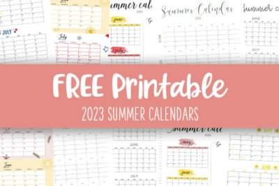 Printable 2023 Summer Calendars Feature Image