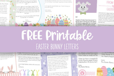 Printable Easter Bunny Letters Feature Image