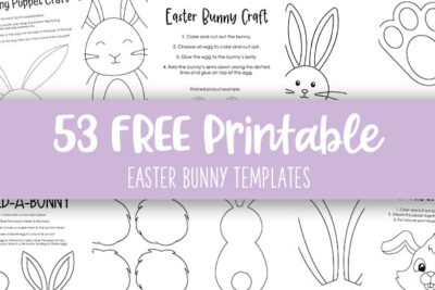 Printable Easter Bunny Templates Feature Image