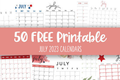 Printable July 2023 Calendars Feature Image