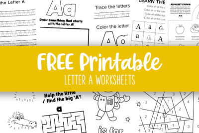 Printable Letter A Worksheets Feature Image 2