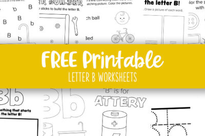 Printable Letter B Worksheets Feature Image