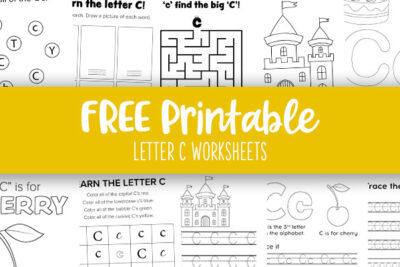 Printable Letter C Worksheets Feature Image