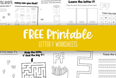 Printable Letter F Worksheets Feature Image
