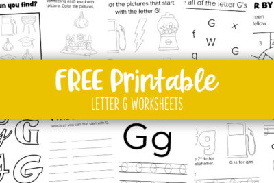 Printable Letter G Worksheets Feature Image