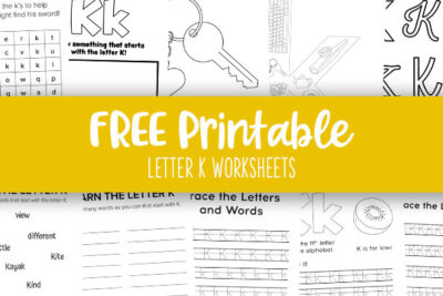 Printable Letter K Worksheets Feature Image 2