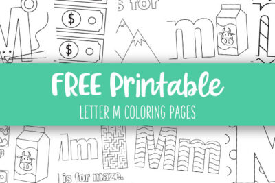 Printable Letter M Coloring Pages Feature Image