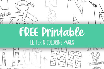 Printable Letter N Coloring Pages Feature Image