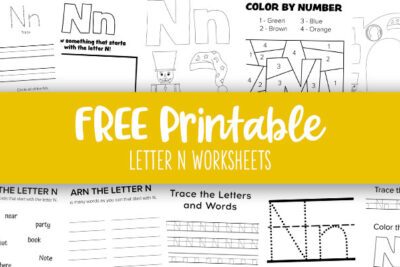 Printable Letter N Worksheets Feature Image