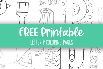 Printable Letter P Coloring Pages Feature Image