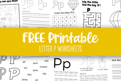 Printable Letter P Worksheets Feature Image