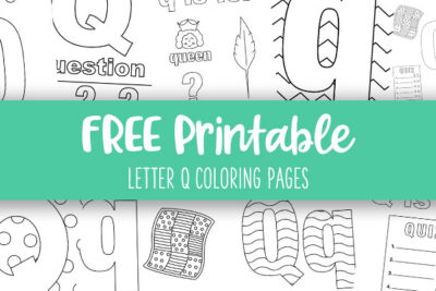 Printable Letter Q Coloring Pages Feature Image