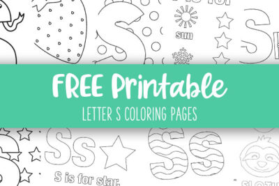 Printable Letter S Coloring Pages Feature Image