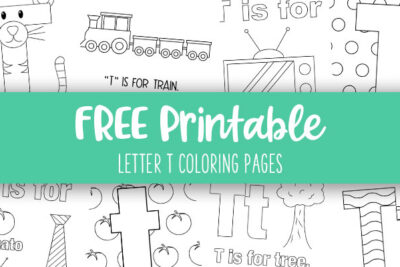 Printable Letter T Coloring Pages Feature Image
