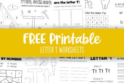 Printable Letter T Worksheets Feature Image