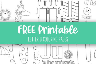 Printable Letter U Coloring Pages Feature Image