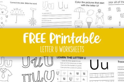 Printable Letter U Worksheets Feature Image