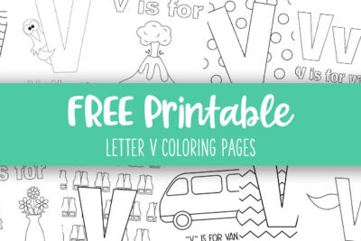 Printable Letter V Coloring Pages Feature Image