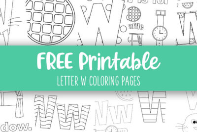 Printable Letter W Coloring Pages Feature Image