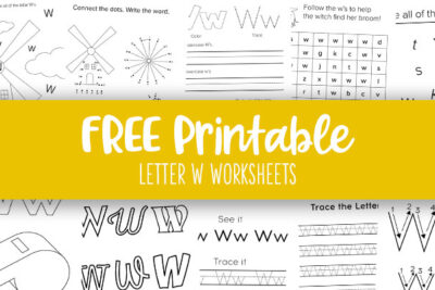 Printable Letter W Worksheets Feature Image