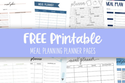 Printable Meal Planning Planner Pages Feature Image