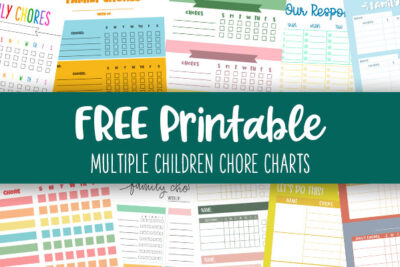 Printable Multiple Children Chore Charts Feature Image