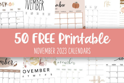 Printable November 2023 Calendars Feature Image
