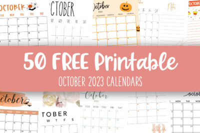 Printable October 2023 Calendars Feature Image