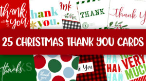 Christmas Thank You Cards - 25 Free Printable Cards - PrintaBulk