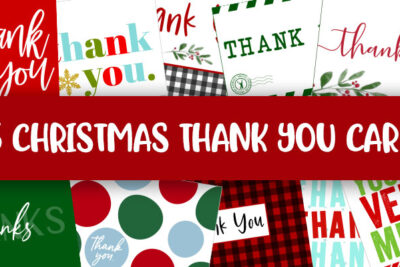 Printable Christmas Thank You Cards Feature Image