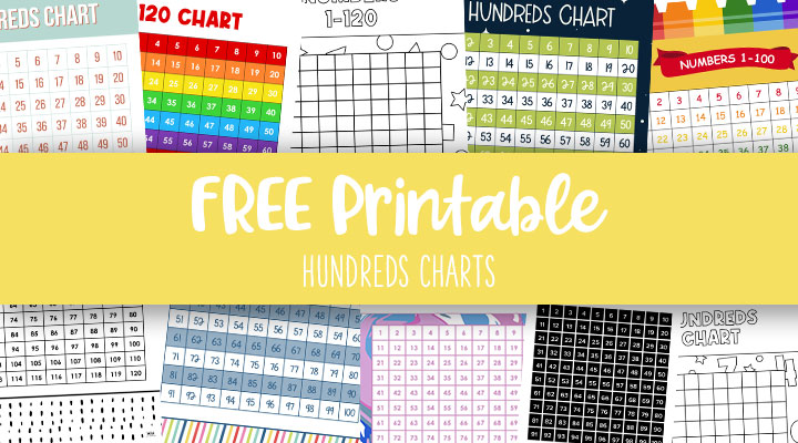 Printable Hundreds Charts Feature Image
