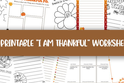 Printable I Am Thankful Worksheets Feature Image