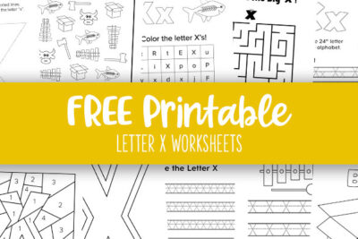 Printable Letter X Worksheets Feature Image