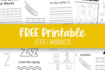 Printable Letter Z Worksheets Feature Image