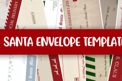 Printable Santa Envelope Templates Feature Image