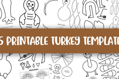 Printable Turkey Templates Feature Image