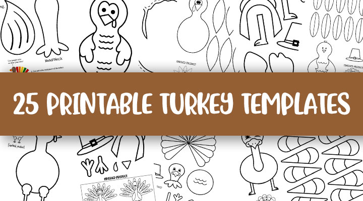 25 Free Printable Turkey Templates 31 Printable Turkey Templates Feature Image