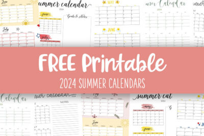 Printable 2024 Summer Calendars Feature Image