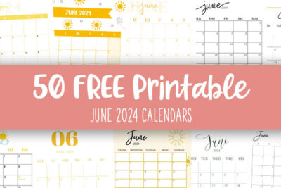 Printable June 2024 Calendars Feature Image