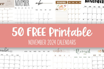 Printable November 2024 Calendars Feature Image