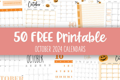 Printable October 2024 Calendars Feature Image