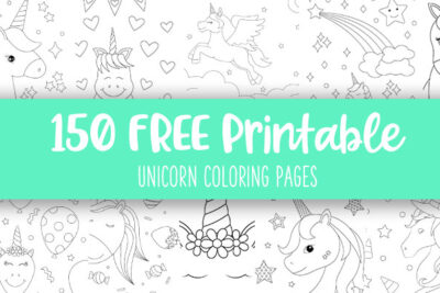 Printable Unicorn Coloring Pages Feature Image