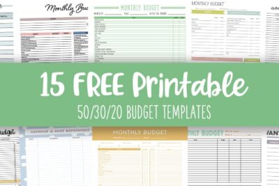 Printable 50 30 20 Budget Templates Feature Image