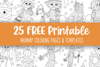 Printable Mummy Coloring Pages Feature Image