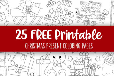 Printable Christmas Present Coloring Pages Feature Image