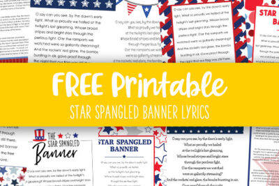 Printable Star Spangled Banner Lyrics Feature Image