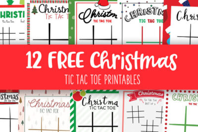 Christmas Tic Tac Toe Printables Feature Image