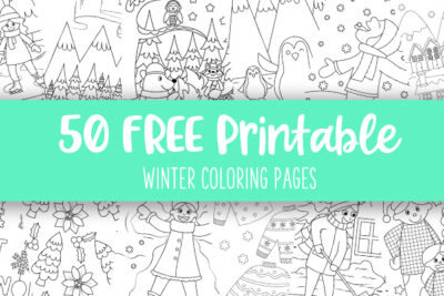 Printable Winter Coloring Pages Feature Image