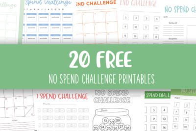 No Spend Challenge Printables Feature Image