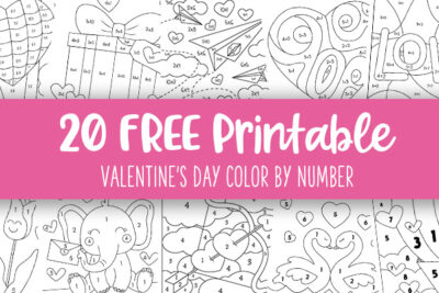 Printable Valentines Day Color By Number Feature Image